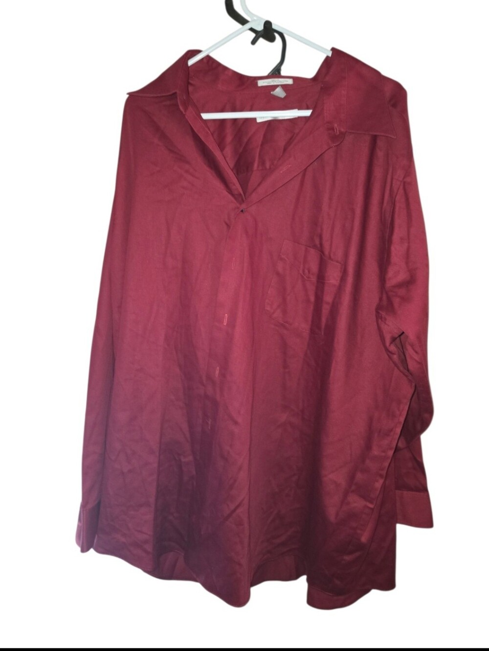 6/11/92. Geoffrey Beene Men's Burgundy Long Sleeve Dress Shirt